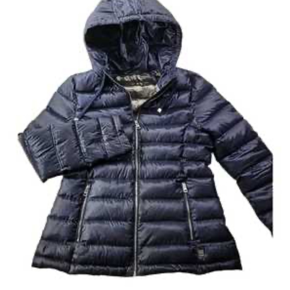 Andrew Marc Packable Lightweight Down Premium Jacket Navy - Picture 6 of 16